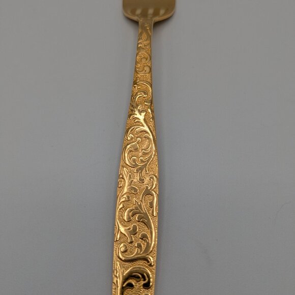 Americana Golden Heritage Flatware Golden Scroll 6 Dinner Forks 6.75" Vintage - Picture 11 of 14